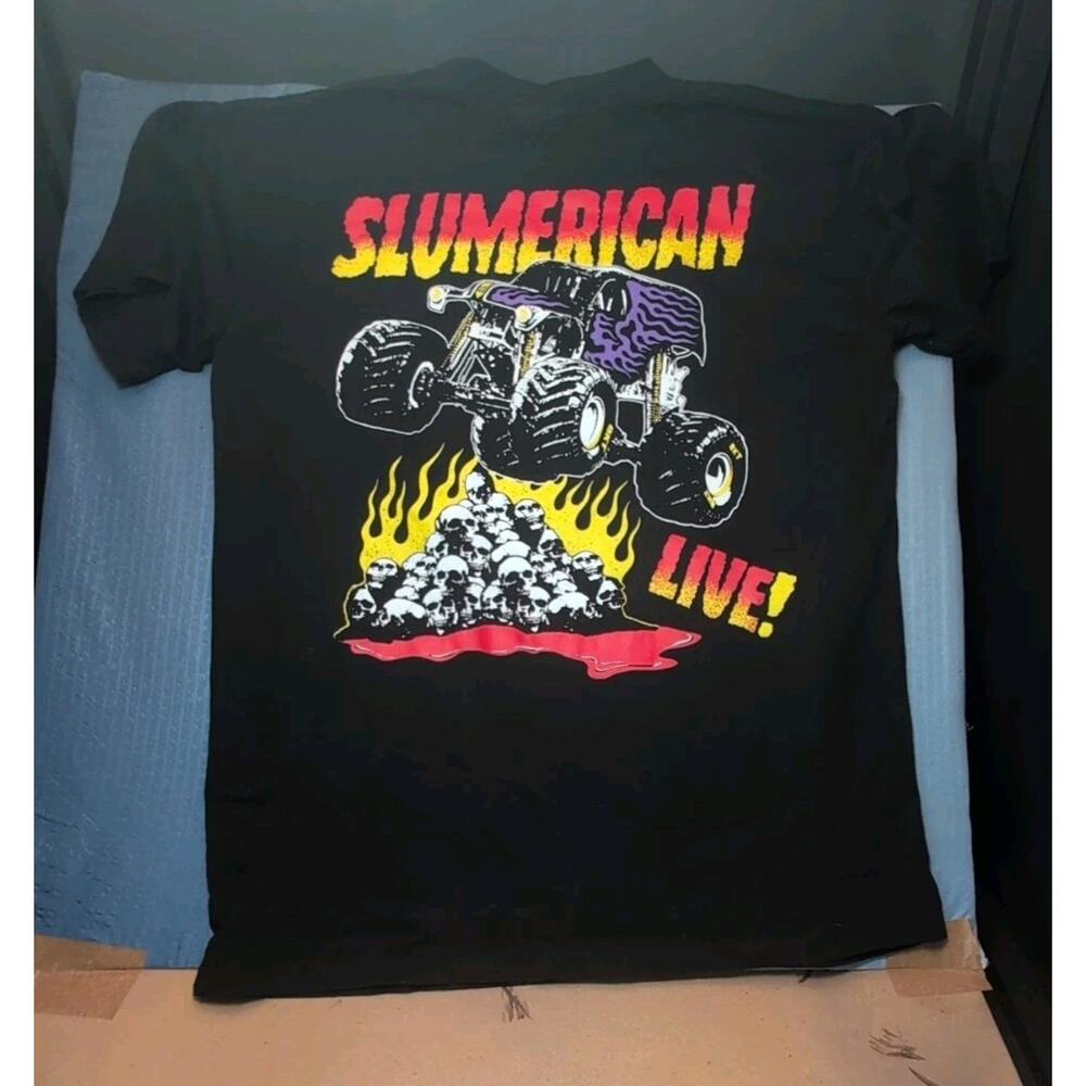 Slumerican Yelawolf Shirt SLUMERICAN Monster Truck Graphic T - Medium